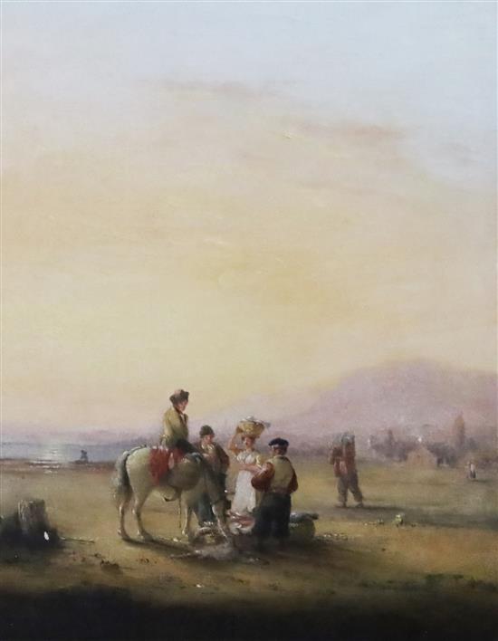 Nicholas Matthew Condy (1816-1851) Beach scene, near Belfast 9.5in. x 7.5in.